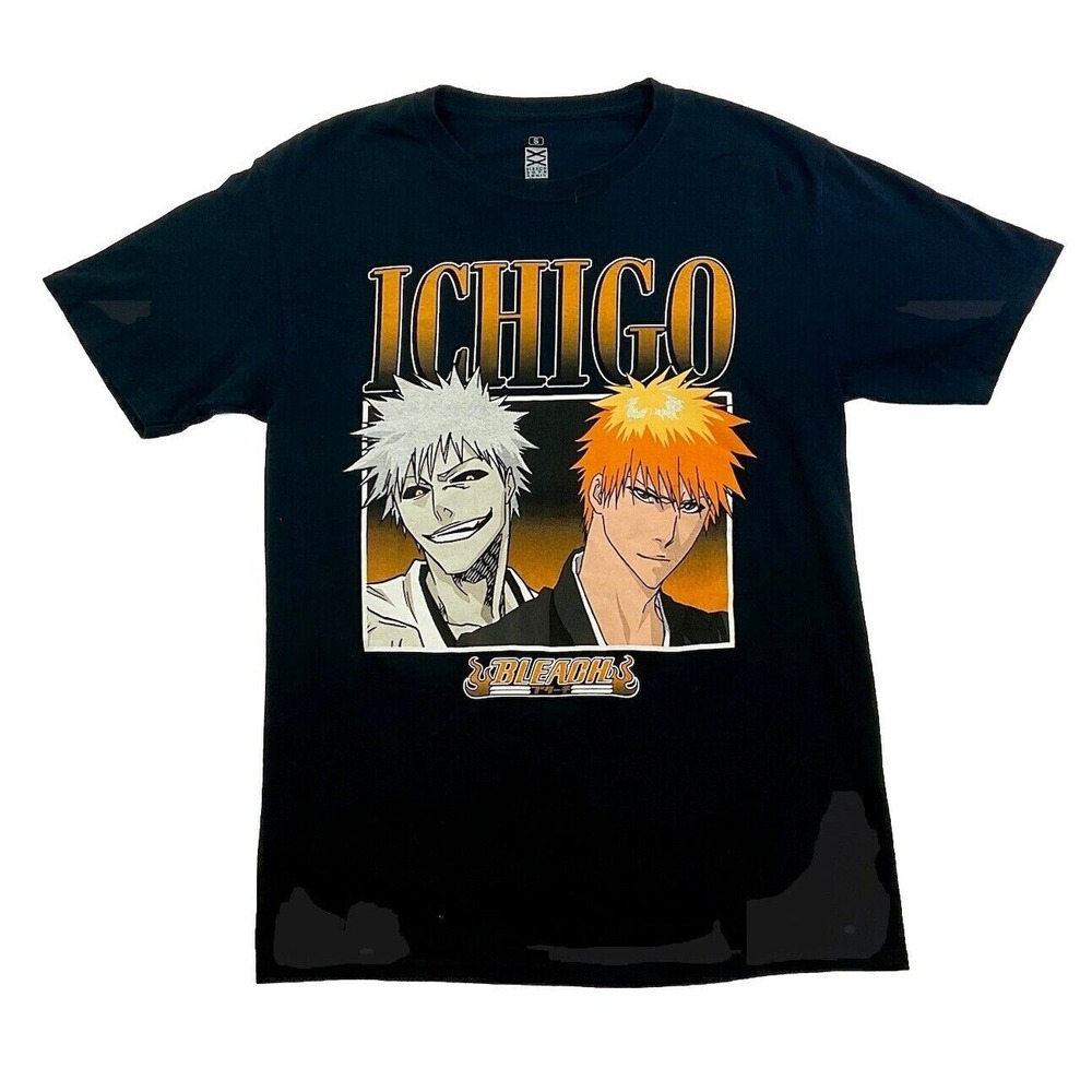Ripple Junction Men T-Shirt Cotton Small Bleach Ichigo‎ Anime Graphic Black